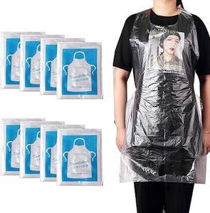 Tabliers jetables imperméables en polyéthylène transparent pour la cuisine, le service, la peinture ou la vaisselle - Product Image 1