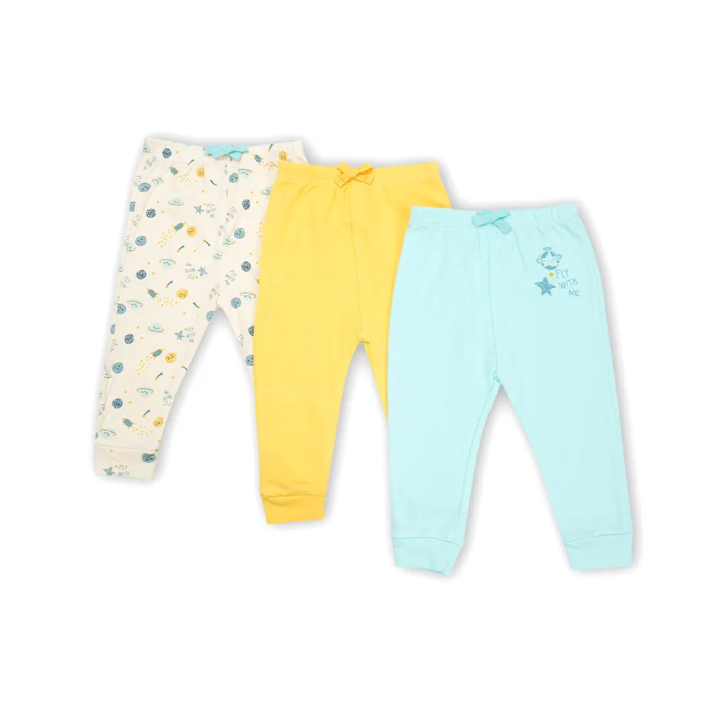 Venda Por Atacado 0-3/3-6/6-9 m algodão Recém-nascidos Roupas e meninos e meninas confortáveis 3 peças Long Infant Baby Pants