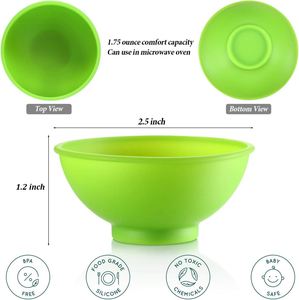 Recipiente de Silicona de Grado Alimenticio de 1.75 Onzas para Tabaco, Accesorios para Fumar Cera de Hookah, Tazón de Silicona para Mezclar, Multicolor - Product Image 3