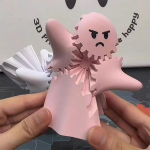 Jouet de décompression fantaisie en PLA imprimé en 3D, Balle Engrenage Fantôme d'Halloween avec fonction de rotation Engrenage Fantôme Souriant et Enfuré - Product Image 4