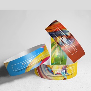 Rfid NFC F08 chip Bán buôn giá rẻ tùy chỉnh kỹ thuật số & lụa Màn hình máy in phun có thể in Tyvek Băng tay cho các sự kiện cho đám cưới tốt nghiệp - Product Image 4