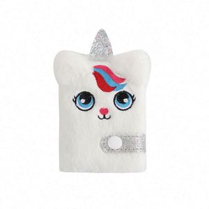 Children's Cartoon Mini Unicorn & <b>Cute</b> <b>Bear</b> Fleece Hand-Held Portable Custom Printed Promotional Student Notebook Snap-On Pocket - Product Image 5