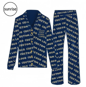 Pigiama da Donna Personalizzato in Cotone a Maniche Lunghe Set da Notte Morbido Abbigliamento da Casa - Product Image 3