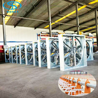 Ventilateur d'extraction mural robuste en acier inoxydable de 50 pouces, à pression négative, pour élevages avicoles, poulaillers et serres