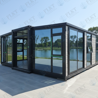 Maison préfabriquée à faible consommation d'énergie FLKT Smart Living, maison de luxe en conteneur extensible de 20 pieds ou 40 pieds, kit de maison modulaire pliable