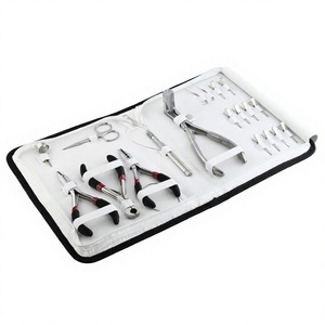 Kit de 10 Herramientas para Extensiones de Cabello, 3 Agujas de Microperlas y Pinzas de Presión, Pinzas de Cocodrilo, Gancho, Lazo, Tijeras, Agujas Tipo C, Cortador - Product Image 1