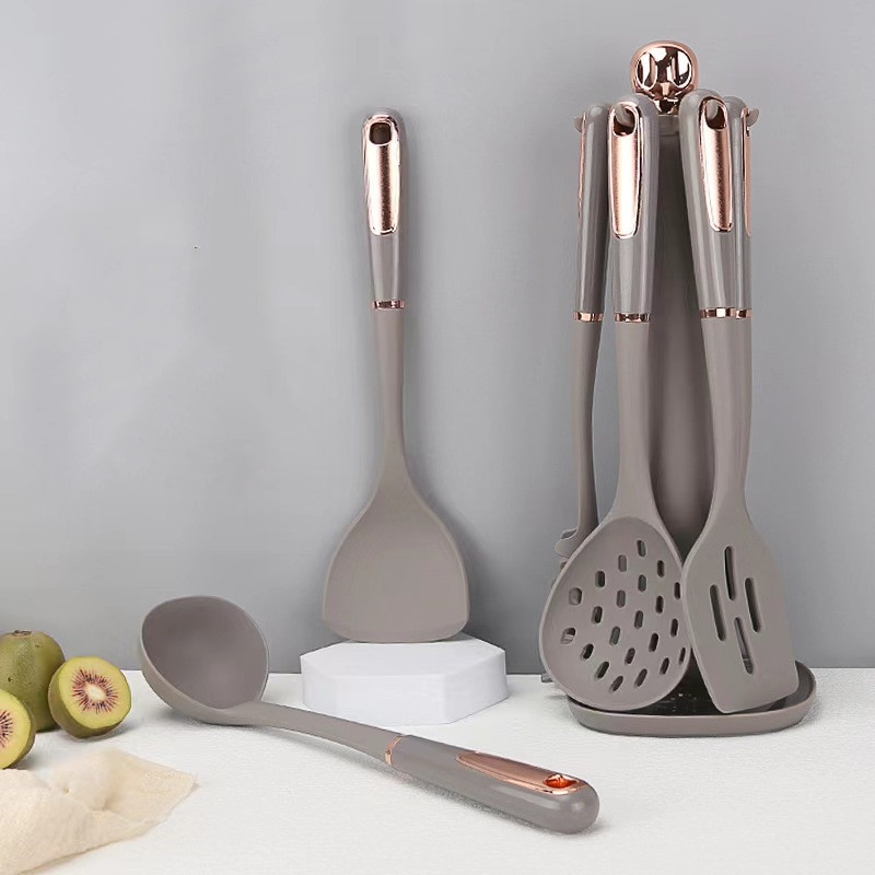 7pcs Kitchen Cooking Utensil Set Silicone Kitchenware Items Including Wok and Spatula Modern Utensil Appliances · image 6