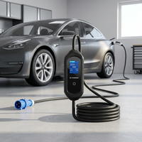 Chargeur EV Tesla 32A OEM, station de recharge portable pour véhicules électriques, chargeur EV 7KW, Tesla vers prise CEE, chargeur de voiture électrique 7 kw