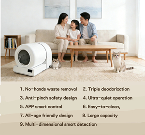 Caja de Arena Inteligente Autolimpiable <span class=keywords><strong>para</strong></span> <span class=keywords><strong>Gatos</strong></span> con App, Controlada por App + Capacidad de 65L, Ideal <span class=keywords><strong>para</strong></span> Dueños de <span class=keywords><strong>Gatos</strong></span> Urbanos - Product Image 5