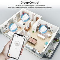 Prise connectée WiFi Tuya Smart Life, norme européenne 16A/20A, compatible Alexa Eco et Google Home, contrôle à distance via application, 2 broches