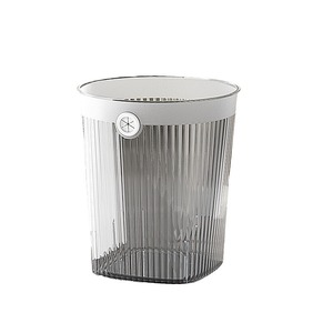 Poubelle sans pression cylindrique transparente 468g pour salon, cuisine, salle de bain, panier de rangement - Product Image 4