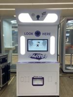 Cabina de Fotos Comercial Estilo Disco, Cabina de Selfies Interactiva con Impresora Rápida, Cámara DSLR, Cabina de Fotos para Promoción de Eventos