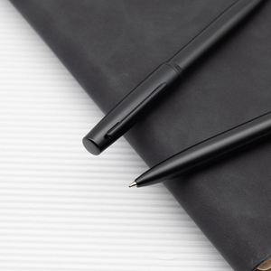 Full Matte Black Minimalist Twist Metal Ballpoint Pen All Black Integrated Clip Slim Executive Pen Custom Logo for Business Hote - Product Image 2