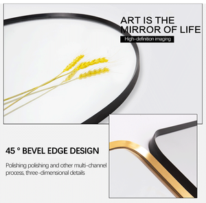 กระจกไฟ LED backlit ติดผนังกรอบโลหะโค้งมุมสำหรับร้านทำผม - Product Image 6