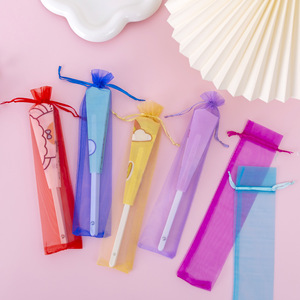 Cổ Organza túi organza Dây Kéo Túi RTS ngọc trai tinh khiết Organza Túi lớn màu sắc lưới túi - Product Image 3