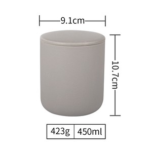 Matte Gray <b>White</b> Coconut Wax <b>Pillar</b> Aromatherapy Scented <b>Candles</b>-Handmade for Holiday & Birthdays Home Decoration - Product Image 4