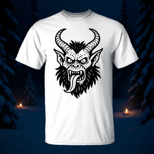 Krampus <b>Christmas</b> Horror T-<b>Shirt</b> Men's White Crew Neck Graphic <b>Tee</b> - Product Image 3