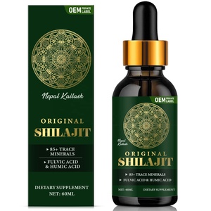 OEM Shilajit puro Himalaya orgánico Shilajit resina líquida gotas aceite <span class=keywords><strong>mineral</strong></span> suplemento con 85 minerales traza para Soporte de Energía - Product Image 1