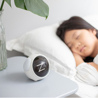 Réveil numérique intelligent LED de bureau avec veilleuse rechargeable, fonction snooze, commande vocale, design de dessin animé pour chambre, bureau et enfants