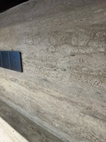 Panneaux muraux en pierre artificielle à texture travertin, revêtement décoratif flexible pour fonds intérieurs courbes