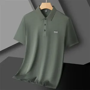 T-shirt d'été <span class=keywords><strong>grande</strong></span> <span class=keywords><strong>taille</strong></span> pour <span class=keywords><strong>homme</strong></span>, manches courtes, grandes tailles, <span class=keywords><strong>polo</strong></span> décontracté chic, col rabattu, sans coutures - Product Image 5