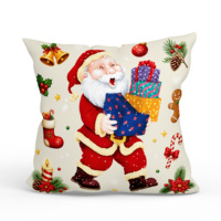 Housse de coussin décorative Forêt de Noël, Scène Hivernale, Housse de coussin de canapé, Décoration de Fêtes, OEM ODM