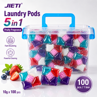 Échantillon Gratuit JIETI 10gX100 Capsules de Lessive Parfumées aux Fruits 5-en-1 à Dissolution Rapide OEM ODM Fournisseur en Gros