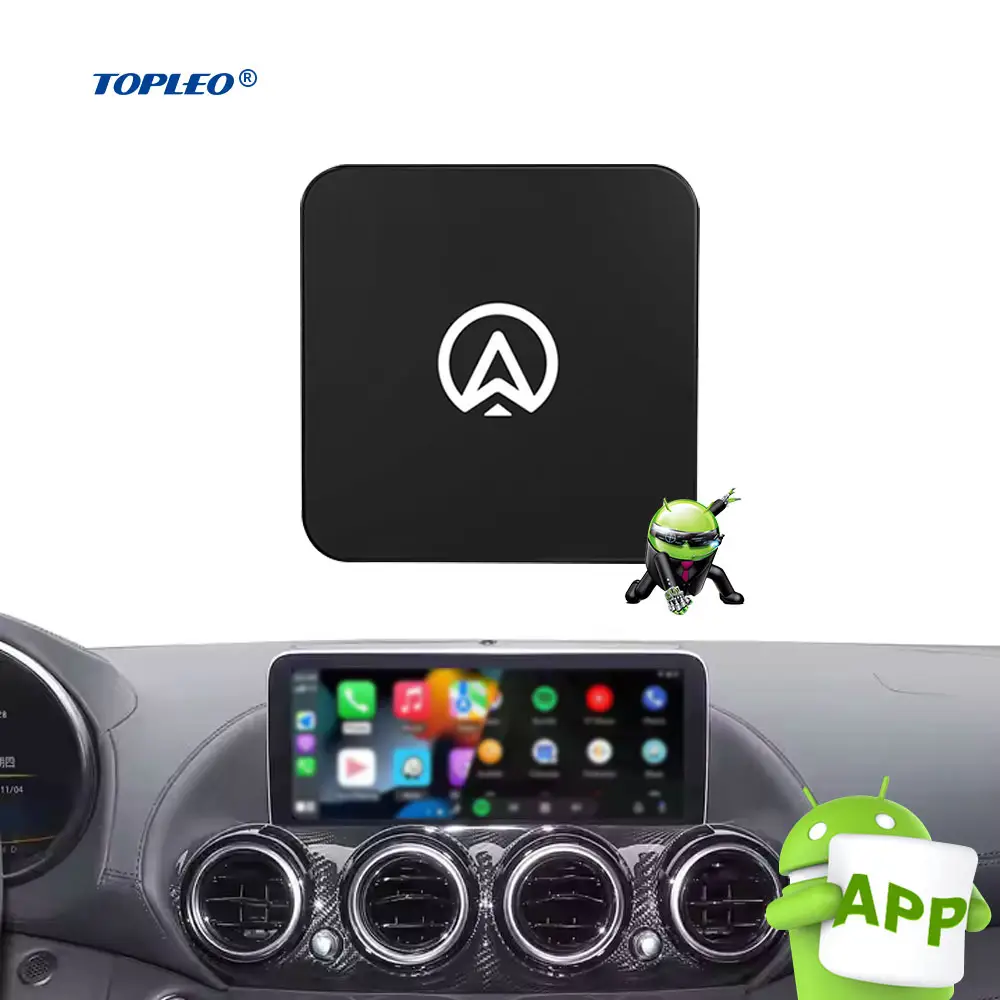 Topleo wireless carplay AI BOX prend en charge les applications de voiture Ai voice operating system streaming magic 2gb wireless carplay box