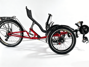 Triciclo Reclinable de Aluminio Ajustable de 21 Velocidades, Bicicleta de 3 Ruedas para Paseo Relajado - Product Image 4