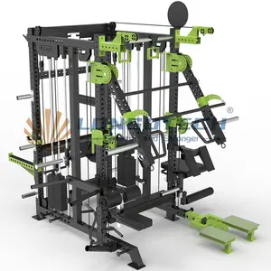Gym Alles In Één Trainer Multifunctionele Smith Machine Kabel Crossover Smith Power Rack Squat Machine Fitnessapparatuur