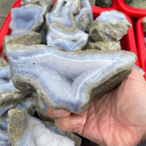 All'ingrosso cristalli naturali grezzi di pietra messicana Druzy curativo blu pazzo pizzo agata esemplare di pietra per la vendita - Product Image 2