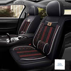 Fundas de asiento de coche de negocios de lujo Cuero transpirable de punto duradero Todas las estaciones Fundas de asiento de coche rojas de red duraderas universales - Product Image 6
