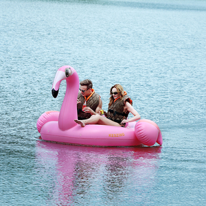 Thiết kế đẹp 2 người cơ giới Inflatable Flamingo hồ bơi Float cho kỳ nghỉ hè - Product Image 2
