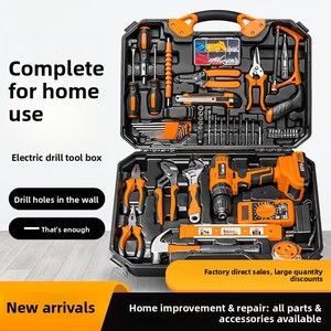 Ensemble d'<span class=keywords><strong>outils</strong></span> multifonctionnels de haute qualité en acier au carbone pour la maison, les électriciens, les charpentiers, boîte à <span class=keywords><strong>outils</strong></span> de réparation portable - Product Image 2