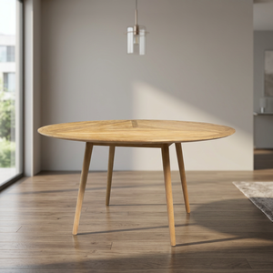 Table à manger moderne de style scandinave, écologique, imperméable, durable, avec pieds en bois massif, meubles de maison stables, 6 places - Product Image 2