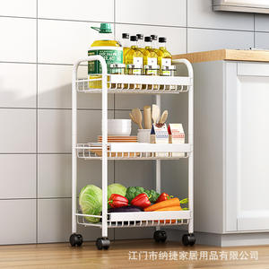 Carrito de almacenamiento de cocina Najie de 4 niveles con ruedas para almacenar verduras y aceite de cocina, fácil de limpiar, tipo vertical. - Product Image 4