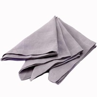 Serviettes de table carrées en lin de style minimaliste français 40x40cm, lavables en machine, toucher doux, réutilisables, violet clair, très demandées