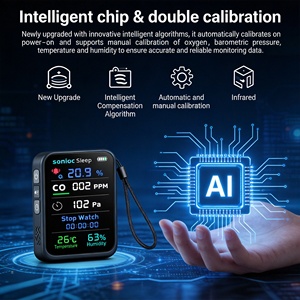 Dispositivo Portátil con Sensor de Oxígeno <span class=keywords><strong>O2</strong></span> y Monóxido de Carbono CO, Pantalla de Temperatura y Humedad, Interruptor Inteligente Android/Wi-Fi, Plástico - Product Image 6