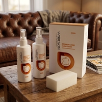 Kit d'entretien du cuir naturel en gros 2x250ml – Nettoyant et protecteur pour cuir, spray imperméabilisant, nettoyant et revitalisant pour cuir lisse