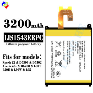 <span class=keywords><strong>แบตเตอรี่</strong></span>ลิเธียมโพลิเมอร์ LIS1543ERPC สำหรับ<span class=keywords><strong>โทรศัพท์</strong></span>มือถือ <span class=keywords><strong>Sony</strong></span> <span class=keywords><strong>Xperia</strong></span> Z2 L50W L50T L50U D6503 - Product Image 2