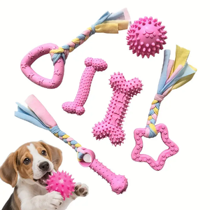 Prodotti per animali domestici viola in gomma resistente ai morsi cane giocattolo resistente da masticare cane giocattolo - Product Image 1