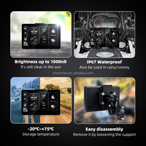Pantalla de Navegación DVR BT de 6.25 Pulgadas para Motocicleta, Pantalla Inalámbrica CarPlay Android GPS Extraíble e Impermeable - Product Image 6