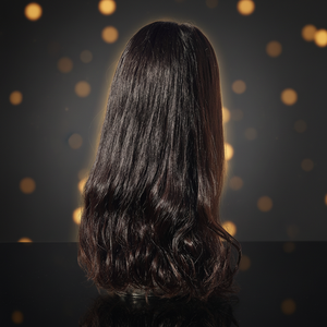 Perruque brésilienne en cheveux humains naturels, style noir, ondulations lâches, avec attaches pour tissage, pointes à simple tirage - HAIR4WIG - Product Image 1