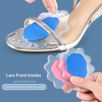 Semelles Confortables en Latex pour Chaussures à Talons Hauts, Absorption des Chocs, Réglage de la Taille, Demi-Semelles Adhésives Souples pour Soulagement de la Douleur