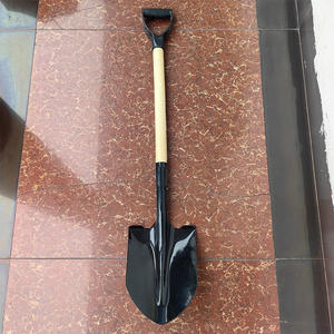 Pala de Jardín con Mango de Madera y Hoja de Acero, Herramientas de Granja, Pala 518, Cabeza Redonda, Mango Largo de Madera con Empuñadura en <span class=keywords><strong>D</strong></span> - Product Image 1