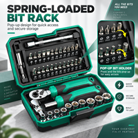 FEIDA – Kit d'outils à main 40 pièces avec clé à douille et embouts CR-V, poignée à cliquet 72 dents, tournevis pour réparation automobile