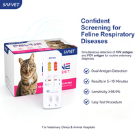 Test rapide antigénique 2 en 1 CE ISO pour le FHV et le FCV du chat, test de dépistage du virus de l'herpès et du calicivirus félin, prélèvement nasal, OEM pour vétérinaires