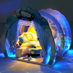 Puzzle artigianale di Cottage con fondali incantati artigianali 3D: un ricordo luminoso magistralmente assemblato, ideale per regalare - Product Image 3