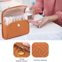 Organisateur de pilules portable pour les voyages, 3 fois par jour, en plastique et tissu, avec logo personnalisé, pour les vitamines et les huiles de poisson