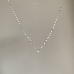 Collar con Colgante de Candado de la Paz en Plata de Ley S925, Estilo Chino Nuevo, de Alta Gama, con Palabras Auspiciosas, Colgante Fino para Clavícula - Product Image 3